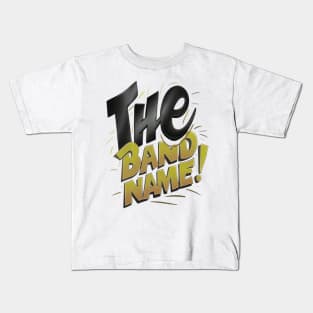 The Band Name AJR Black yellow colors Kids T-Shirt